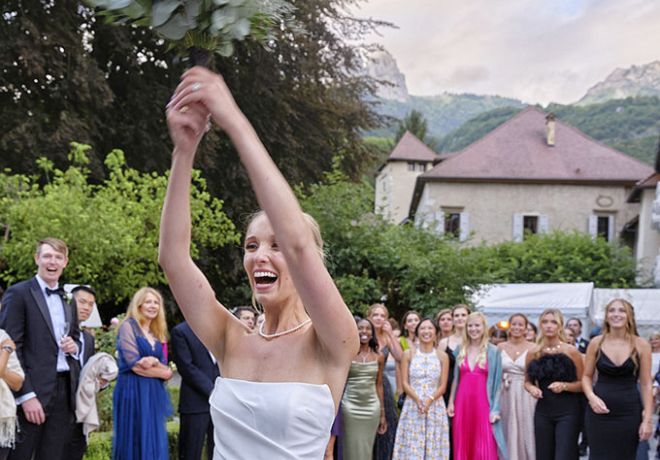 lancer de bouquet au mariage 